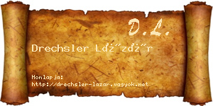 Drechsler Lázár névjegykártya